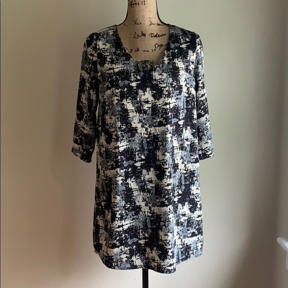 Sienna Sky black/grey print dress size S - Picture 3 of 13